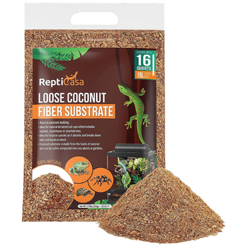 ReptiCasa Loose Coconut Substrate Husk Fibers, 16 Quarts Bag